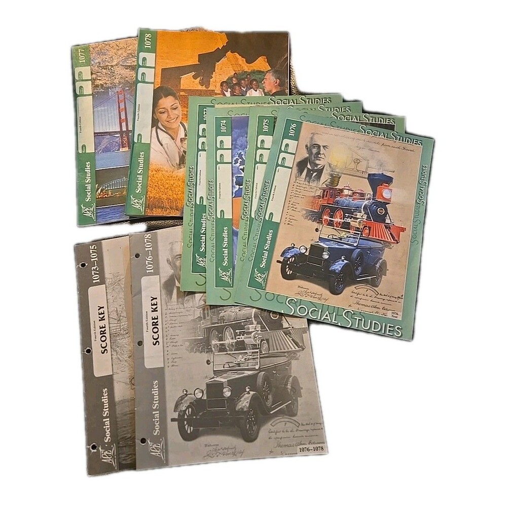 ACE School Of Tomorrow Social Studies 2 Paces 1077-78 Tests 2 Score Keys 1073-78